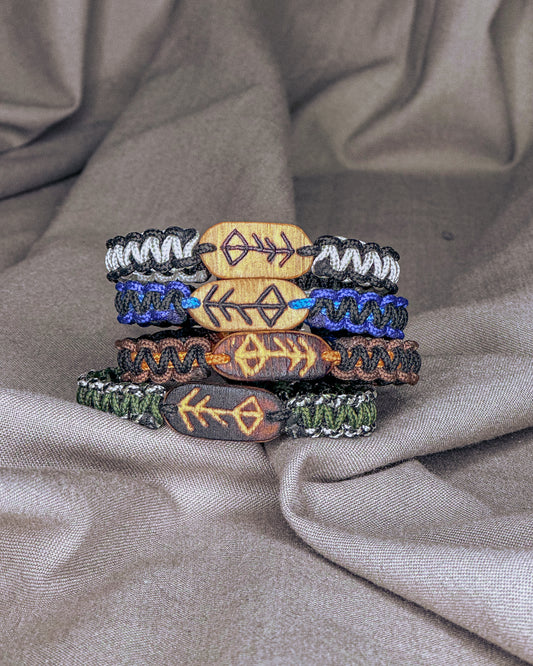 Muzikos Vikingų runų apyrankė